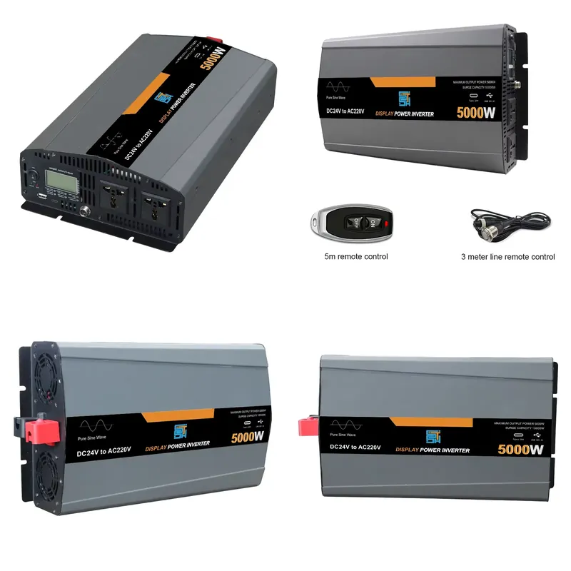 Pure Sine Wave Inverter 5000W 48V 220V - Ters DC 12V 24V 48V'dan AC