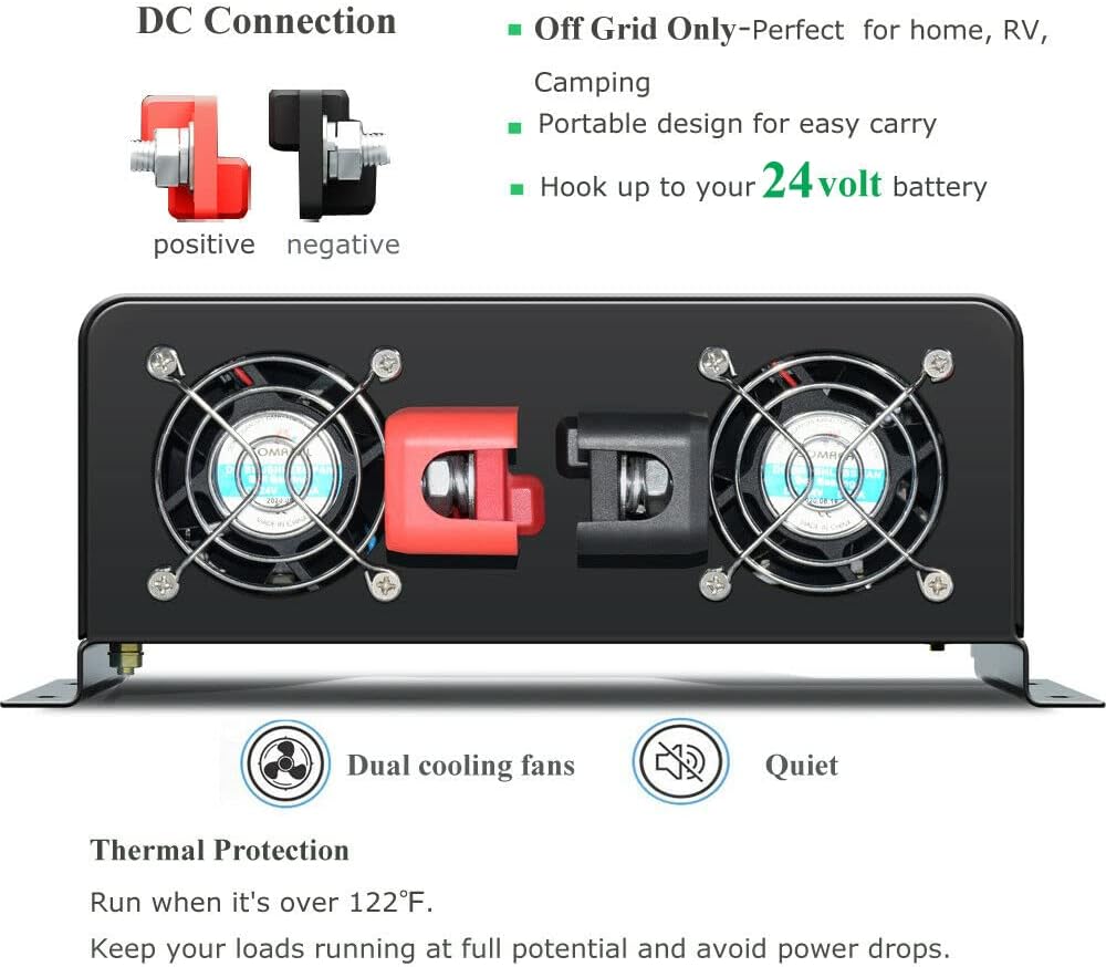 Inverter Pure Sine Wave 60Hz 120V 3000W - 3000W Saf Sinüs Dalgası Güneş Enerjisi