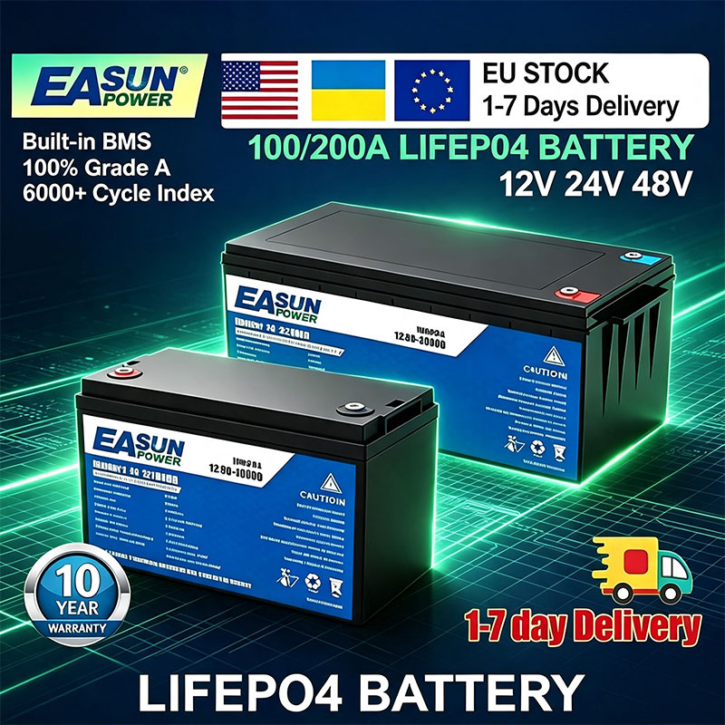 EASUN POWER LiFePO4 Pil 100Ah  - Grid Tie Inverter Limiter 2000W incelemesi ve fiyatı